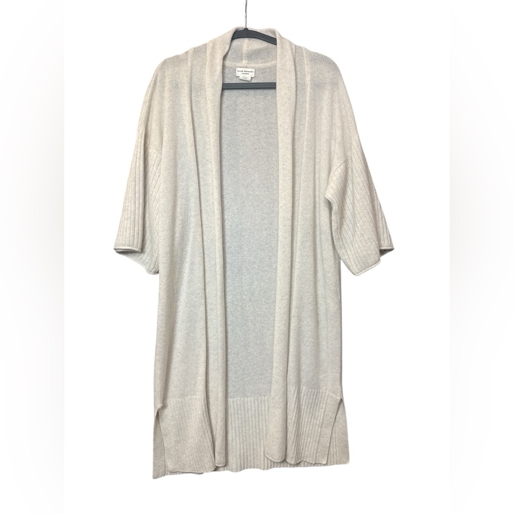 Club Monaco 100% Cashmere Beach Duster Cardigan‎ XS Oversized Cream